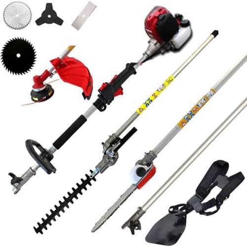 2020 High Quality 6 in 1 Multi tool Backpack Brush cutter 4 stroke GX35 Engine Petrol strimmer Grass cutter factory selling