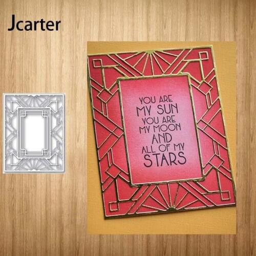 2021 Rectangle Hollow Background Metal Cutting Dies Shape Scrapbooking Craft Die Cut Stencil Card Make Mould Sheet Decor New