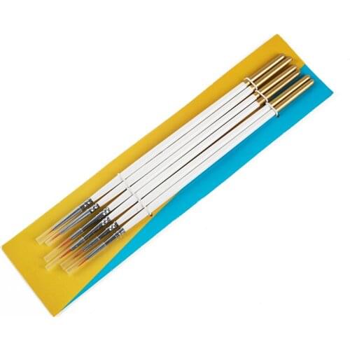 6Pcs/set Nylon Hair Round Paint Brush Hook Line Pen Artist Draw Painting Craft Oil Paint Brush Scrubbing Brushes Art Supplies