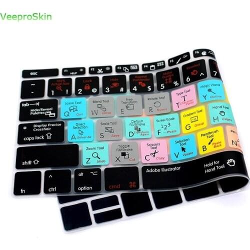 AI Davinci Resolve for Macbook New Pro 13"A1708 (2016 Version No Touch Bar) Silicone Keyboard Cover Skin and for Mac 12 A1534