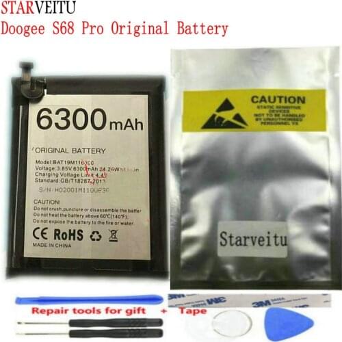 STARVEITU Battery for Doogee S68 Pro 5.9" Mobile Phone Accessories 6300mAh Li-Ion Rechargeable Batteries with Tracking Number