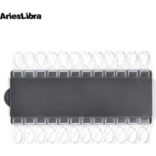AriesLibra 24 Transparent Detachable Display Board False Nail Tips for Acrylic UV Gel Nail Polish Color Palette Nail Art Display