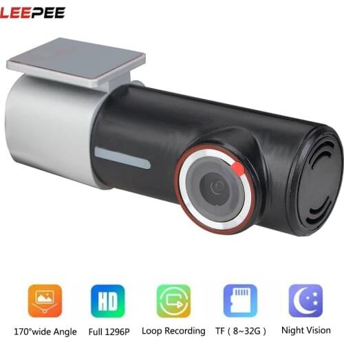 Car DVR Mini Hidden Video Recorder Dash Camera Recorder WiFi Dash Cam 1296P Front and Rear Camera Recorder FHD Night Vision