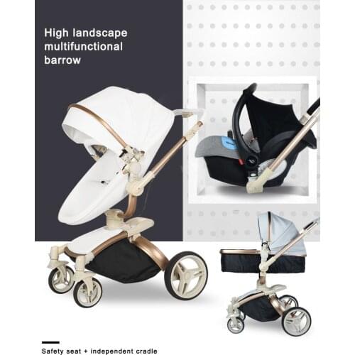 Free SHIPPING Gift for Baby stroller 3 in 1 Fashion Carriage European Pram Suit for Lying and Seat 7kg carrying capacity 25 kg
