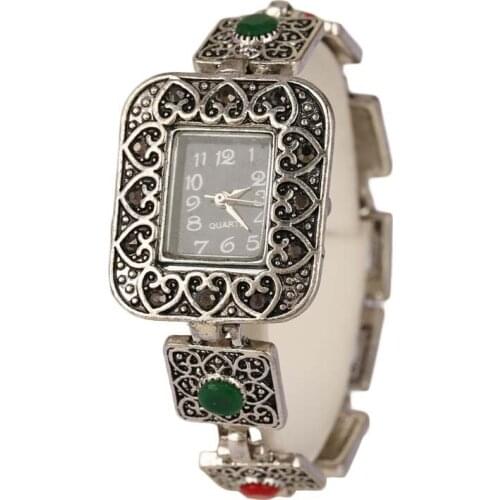 Retro Womens Bracelet Watches Top Brand Luxury Lady Dress Watches Elegant Crystal Resin Quartz Wristwatches Clock Reloj Mujer