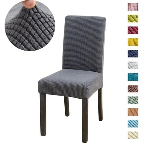 Solid Jacquard Chair Covers Spandex For Wedding Dining Room Office Banquet Housse De Chaise Chair Cover Silla Gamer Home