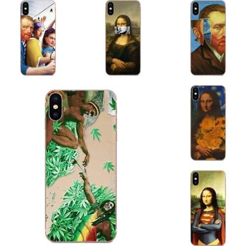 Phone Shell Covers For Samsung Galaxy A81 A71 A51 A01 S20 S10 S9 S8 Plus A50 A70 A40 A30 A20 A10 Van Gogh Mona Lisa Funny Art
