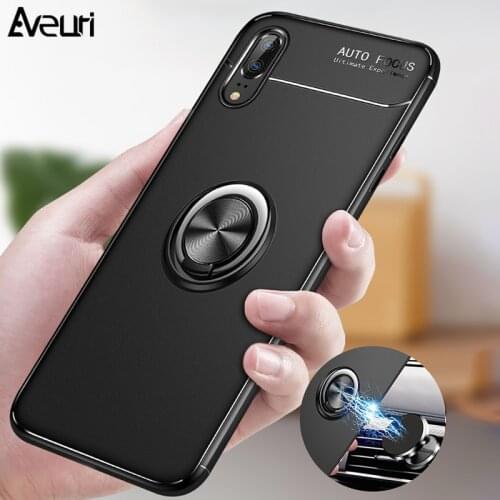 Finger Ring Phone Case For Huawei P10 Plus P20 P30 Pro Lite P Smart Plus Y5 Y6 Y7 Prime Y9 2019 2018 Cover Coque Silicone Holder
