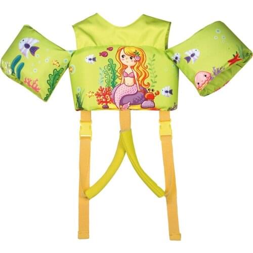 Childrens hand cuff collar with floating-jacket for swimsuit life jacket