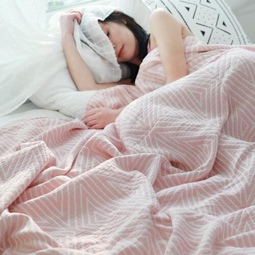 Gauze Yarn Bedding Baby Quilt Muslin Swaddle Blankets Child Kids Sleeper Cover Comforter Student Teenager Bedspread