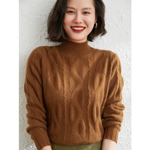 100% Cashmere Knitted Jumpers Woman Sweater Hooded 4Colors Hot Sale Fashion Pullover Female Woolen Knitwear Clothes Tops