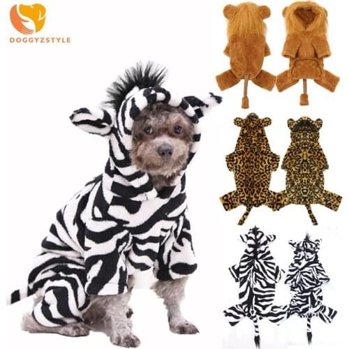 Soft Fleece Dog Pajamas Jumpsuit Winter Warm Pet Clothes Puppy Hoodies Clothing Four Legs Dog Coat Overalls Pajamas for Chihuahu