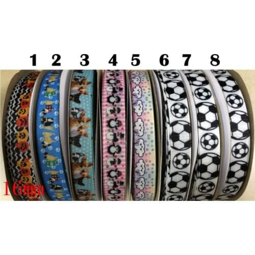 Stock Ribbon16mm 22mm 25mm 38mm Cartoon Printed Grosgrain Ribbon 50 yards/roll