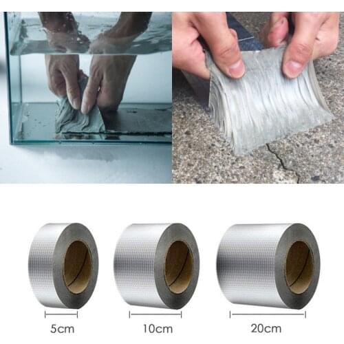 Aluminum Foil Leak Repair Tape Thicken Super Adhesive Waterproof Tape for Hose roof pipe glass cracks repair stickers -40~160