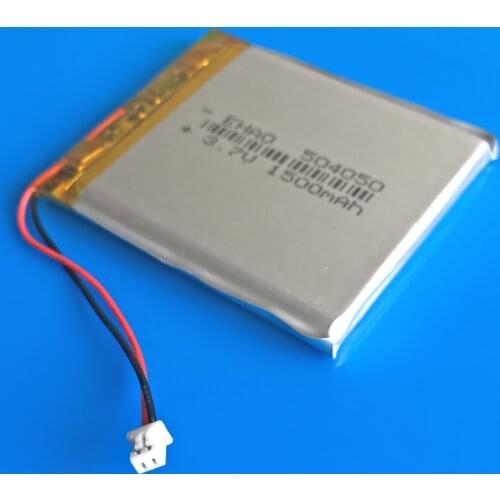 504050 3.7V 1500mAh Rechargeable battery lipo Lithium polymer JST 1.25mm 2pin for MP3 MP4 GPS DVD bluetooth camera Speaker PSP