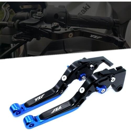 LOGO YZF 1 Pair Adjustable Brakes Clutch Levers Handle Bar For YAMAHA YZF R3 2015 2016 2017 2018 2019 2020 YZF-R3 Accessories