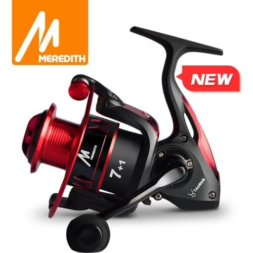 MEREDITH TAURUS Series 5.2:1 One Way Clutch System Low Profile Spinning Reel 7+1 Ball Bearings Max Drag 6.5KG Carp Fishing Reel