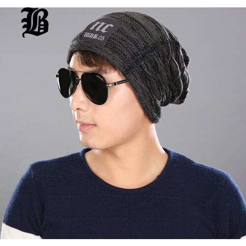 [FLB] Male Cap Men Beanie Caps Boys Winter Hats For Man Knitted Beanies Hat Stripes Gorra Color Bonnet Bone Caps ManS And Women
