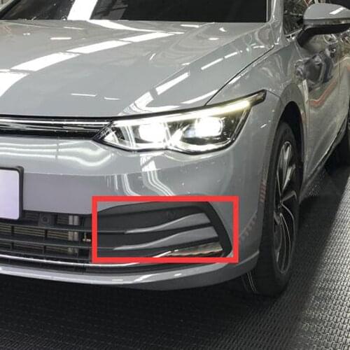 For Volkswagen VW Golf 8 MK8 280TSI Pro 2021 2022 ABS Chrome Front Fog Light Cover Trim Bezel Garnish Foglight Bumper Styling