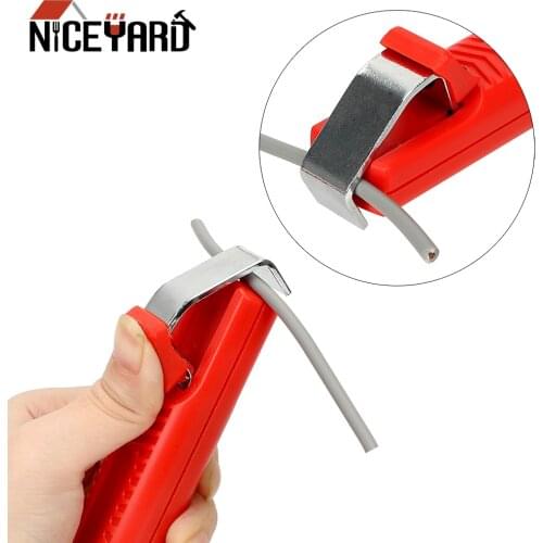 NICEYARD Durable Mini Electrician Knife Wire Stripper Knife Plastic Handle Adjustable PVC Cable Cable Stripping Knife 8-28mm