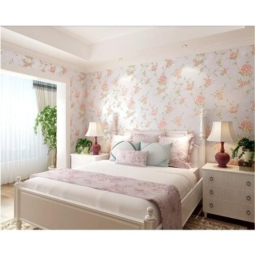 Beibehang American non-woven wall paper warm pastoral 3d wallpaper relief bedroom living room wedding room TV background tapety