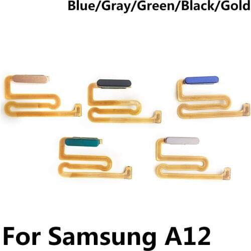 Fingerprint For Samsung Galaxy A12 A125 A125F Home Button Fingerprint Menu Return Key Sensor Flex Cable With Power Button
