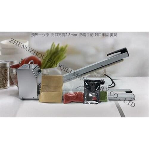 Portable impulse sealer hand held Hand pressure heat sealing machine