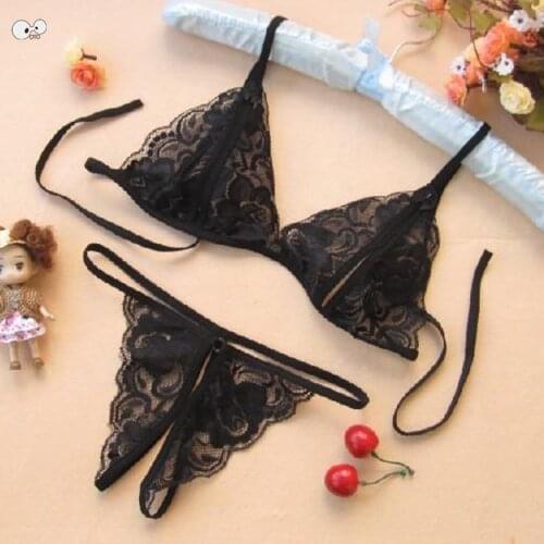 See Through Womens Sexy Lace Micro Mini Bikini Set Transparent Open Bra G-String Costume Lingerie Swimwear Extreme Bathing Suit