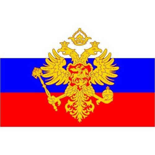 Rulemylife Russian flag and coat of arms vinyl creativity stickers for Passat B6, Lada, car decoration