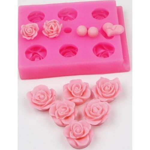 3D Rose Flower Silicone Cake Mold Chocolate Candy Cake Baking Tools for Kitchen