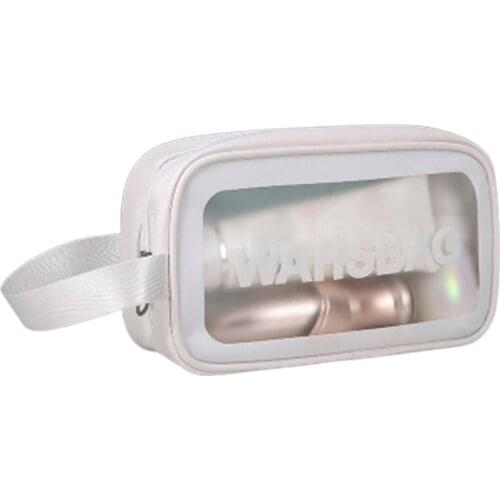 Cosmetic Storage Bag Smooth Zipper Fine Craftsmanship Large Capacity Durable PVC Waterproof Convenient Cosmetic Bag