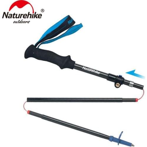 Naturehike Carbon Fiber Ultralight 5-sections Foldable Adjustable Trekking Poles Carbon Fiber Walking Hiking Sticks NH18D010-Z