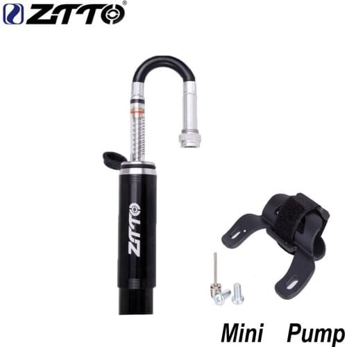 ZTTO Bike Pump Alloy Cycling Mini Light Portable Air Pump Hose Gauge Adapter Tire Inflator Air Schrader Presta Value 160psi