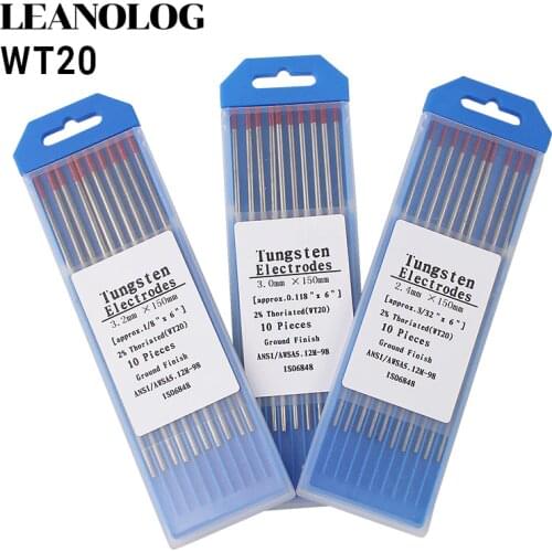10 pcs Red Color Code 150MM Thorium Tungsten Electrode Head Tungsten Rod Needle/Wire for TIG WSME SUPER Welding Machine