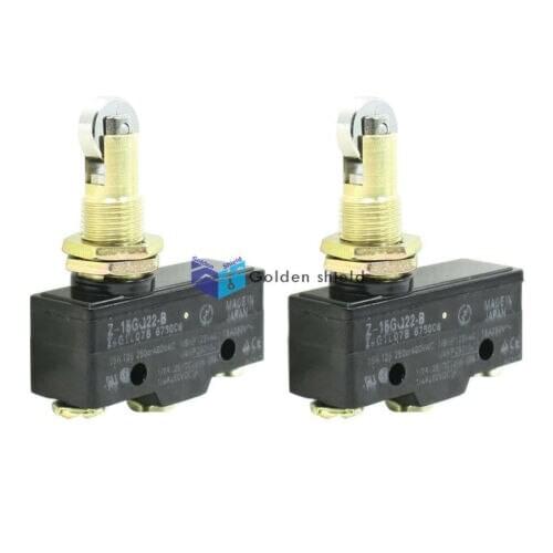 Z-15GQ22-B 2 Pcs 3 Screw Terminals Panel Mount Roller Plunger Basic Limit Switch