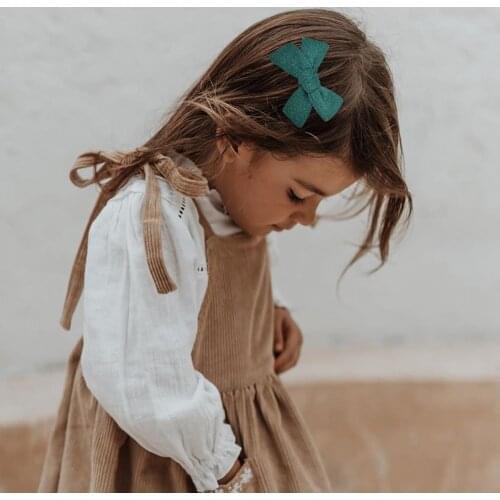 1 PCS Solid Color Handmade Bowknot Toddler Hair Clips Cute Princess Bows Hairpins DIY Clothing Decoration Baby Girls Headwear