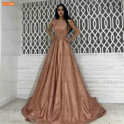 Sparkly Skin Pink Prom Gown For Women 2021 Robes De Bal Sleeveless Custom Made Formal Party Dresses A Line Sexy Vestidos De Gala