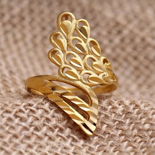 Gold Ethiopian Wedding Traditional Gold Color Rings For Women Girl men Eritrea Ring for Womens Wedding bridal Best Gift