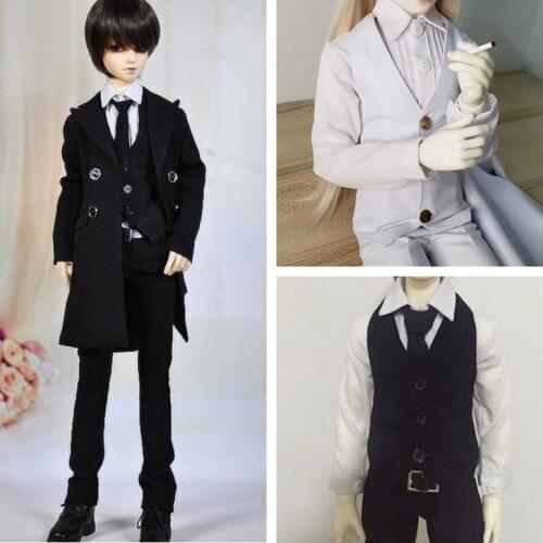 1/4 1/3 BJD doll clothes suit coat + vest + trousers + shirt + hat for BJD/SD accessories HID ID72 uncle.without doll,shoes,wig