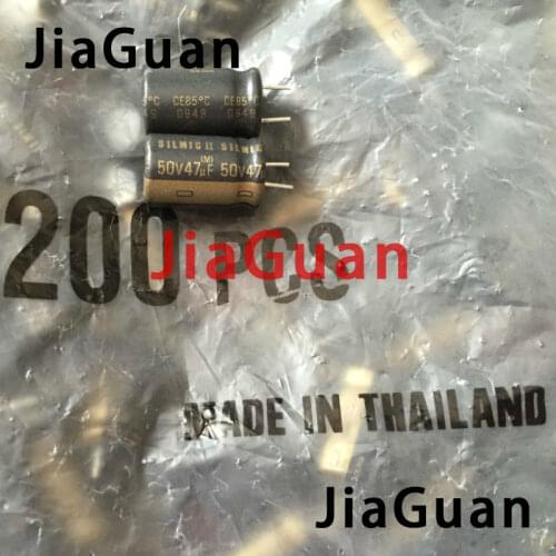 10PCS NEW ELNA RFS SILMIC II 50V 47UF 10X16MM SILMICII 47UF 50V hot sale SILMIC2 47uF/50V Frosted Black Gold Audio