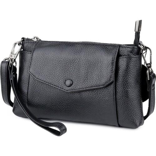 100% Genuine Leather Leather Shoulder Bag Women Clutch Satchel Messenger Handbags Ladies Coin purse Crossbody Bags