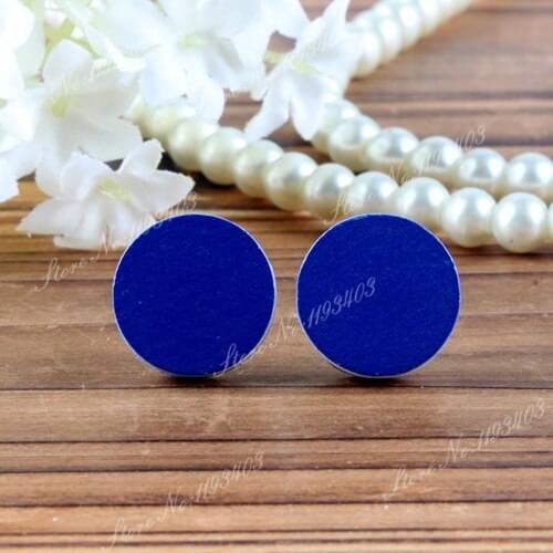 16mm Blue Round High Quality Photo Wood Laser Cut Cabochon to make Rings, Earrings, Bobby pin,Necklaces, Bracelets