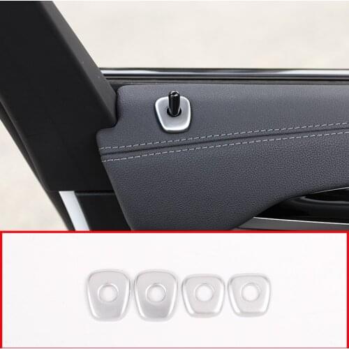 4pcs Matte Silver ABS Plastic For BMW X3 X4 G01 G02 2018-2019 Year ABS Door Lock Cover Trim Accessories