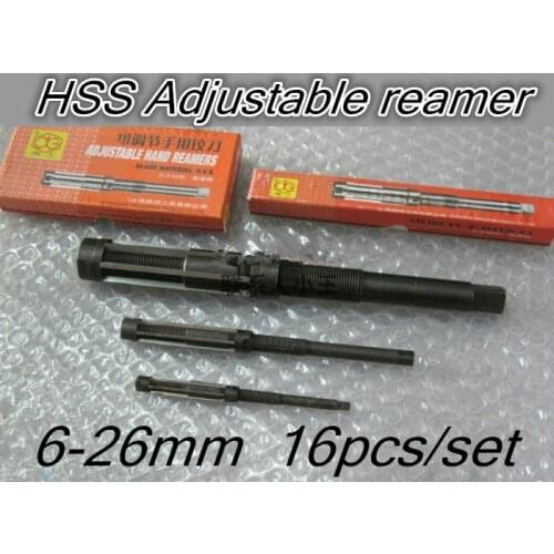 6-26mm 16pcs/set 9pcs/set HSS Adjustable reamers Hand reamers More than 2 kg weight DHL federal EMS Free shipping