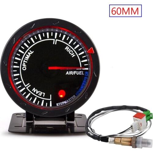 60MM AFR Gauge with Narrowband Oxygen Sensor for 12V Car 0258006028 Racing Gauge Air Fuel Ratio Red Backlight with Holder