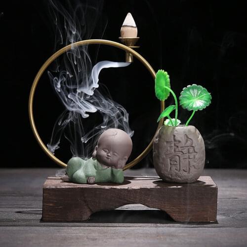 Chinese style backflow incense burner home living room tea room entrance zen creative tea ceremony ornaments