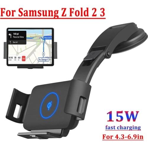 15W Car Wireless Charger For iPhone 12 11 Pro Max XS XR X Car Gravity Mount For Samsung Galaxy Fold/S10/S9/S8/i11/X/XR/8