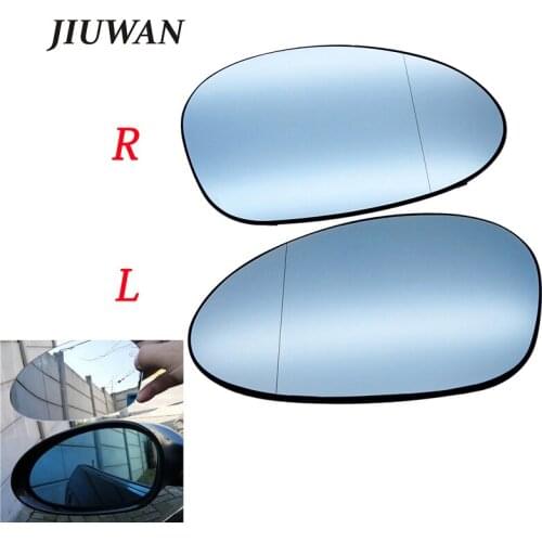 1 Pair Car Side Rear View Mirror Blue Glass Anti Glare Heated Left Right For BMW E90 2005-2008 Wide Angle Direct Replacement