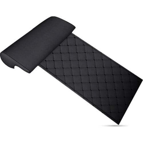 Automobile Seat Leather Leg Pad Support Extension Mat Soft Foot Support Leg Leather Cushion Knee Pad Memory Universal Black