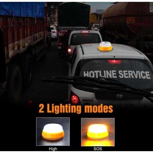 Car Emergency Light Road Flares Magnetic Headlights Help Flash In Road Safety Warning Light Traffic Sign Camp